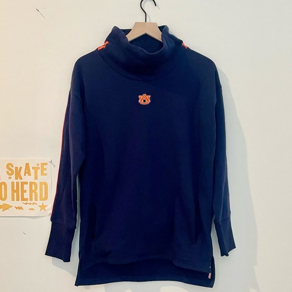 Pressbox Tops - Auburn University Funnel Neck Longline Minimal Sweatshirt Under Armour